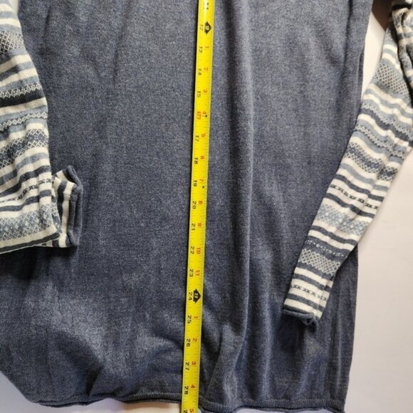 Sweater American Eagle Outfitters Womens Striped Long Sleeve Knit Top Blue M - Picture 5 of 7